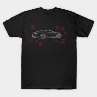 S550 Mustang GT Line art. T-Shirt